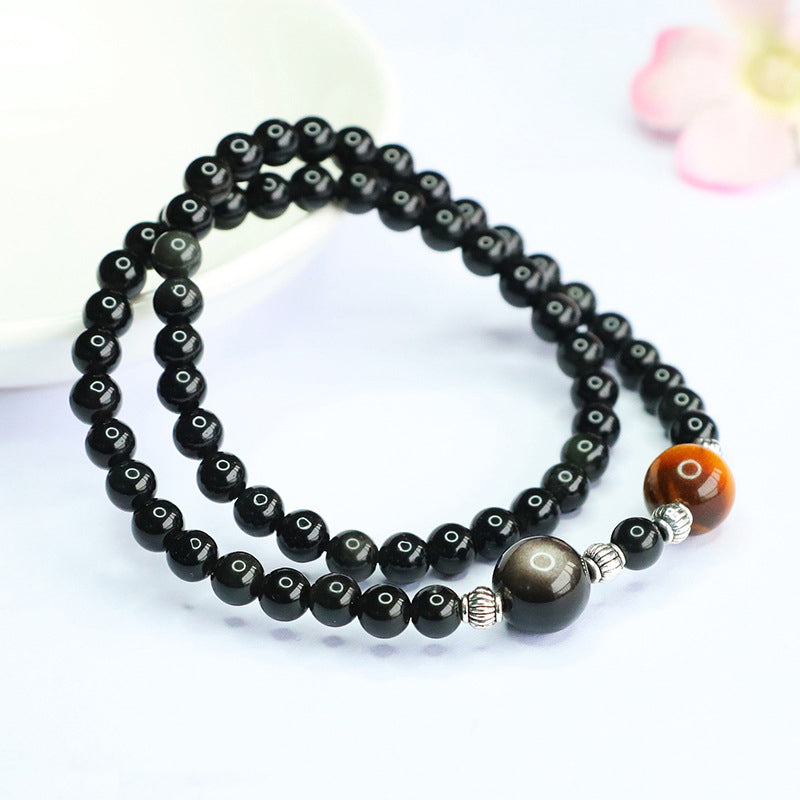 Bulk Multi-Wrap Obsidian Bracelets | Wholesale Dark Aesthetic Gemstone Jewelry