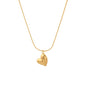 Wholesale Stainless Steel Heart Single Side Pendant Necklace