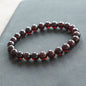 Premium 8mm Red Garnet Bead Bracelet | High-Polish Healing Crystal Source