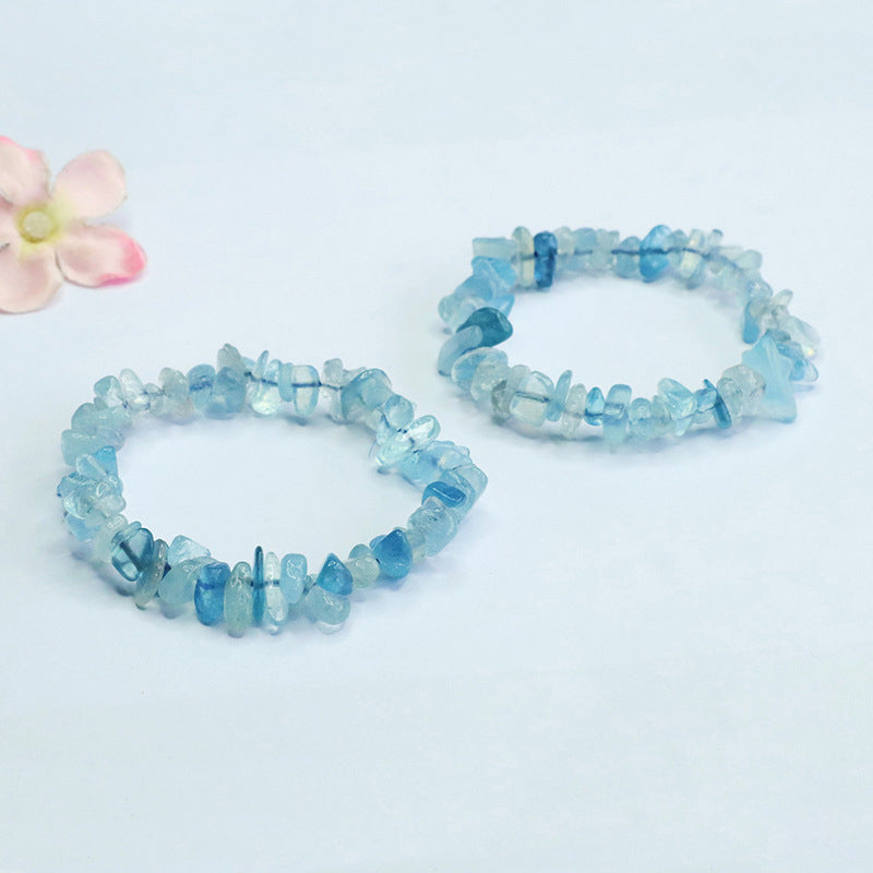Wholesale Natural Aquamarine Chip Bracelets | Bulk Raw Blue Beryl Stone Supplier
