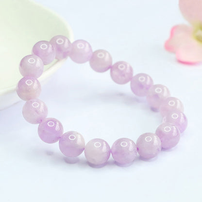 Dainty Carved Lavender Amethyst Bracelet | Feminine Healing Crystal Gift