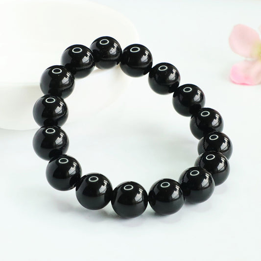 Wholesale Carved Black Obsidian Bracelets | Bulk Protective Mantra Jewelry Supplier