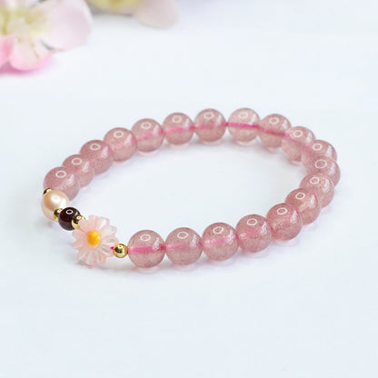 Wholesale Natural Strawberry Quartz Bracelet | Pink Crystal for Love & Harmony