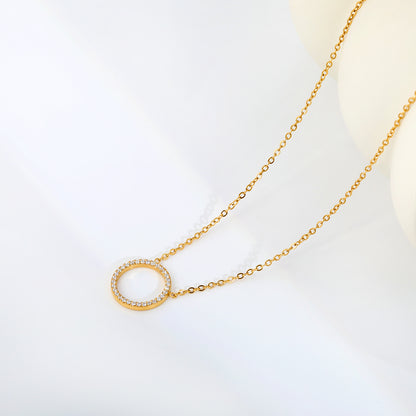 Hypoallergenic 304L Steel Open Circle Micro Pave Choker Wholesale