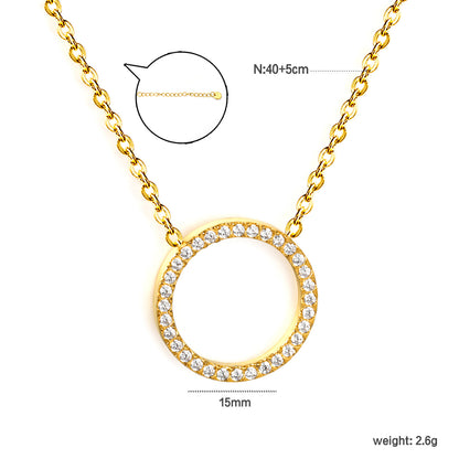 Hypoallergenic 304L Steel Open Circle Micro Pave Choker Wholesale
