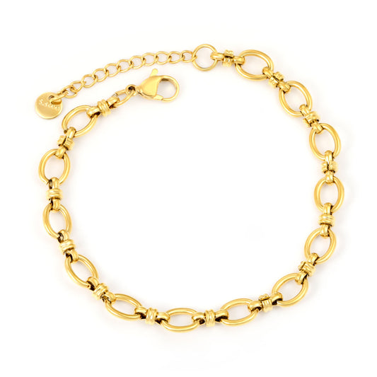 Wholesale Dainty Cable Chain Bracelet | Thin Gold Plated Adjustable Everyday