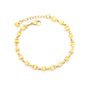 Wholesale Waterproof PVD Gold Contoured Matte Column Link Bracelet