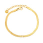 Wholesale Waterproof PVD Gold Polished Sculpted Snake Chain Bracelet