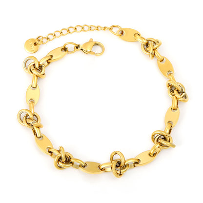 Wholesale Geometric Link Bracelet | Asymmetrical Gold Plated Statement Cuff