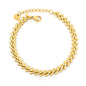Bulk PVD Gold Fishbone Relief-Textured Heavy Duty Bracelet