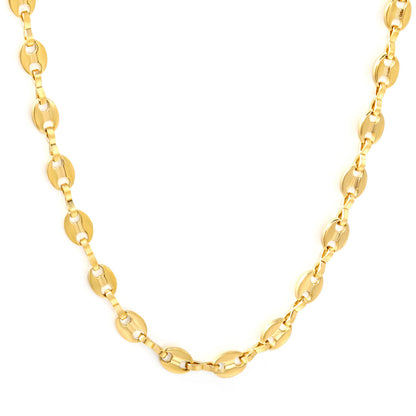 Bulk PVD Gold Minimalist Oval Link Chain Necklace Waterproof