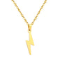 Bulk PVD Gold Polished Lightning Bolt Bead Chain Necklace
