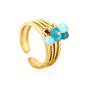 Wholesale Adjustable Multi Band Ring | Colorful Bead Dangle Boho Style