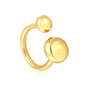 Bulk PVD Gold Minimalist Double Ball Adjustable Statement Ring