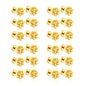 Set of 12 Stainless Steel Stud Earrings | Screw-Back Flower Bead Design