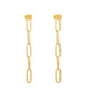 Textured O-Chain Dangle Earrings | Tarnish-Free Retro Aesthetic