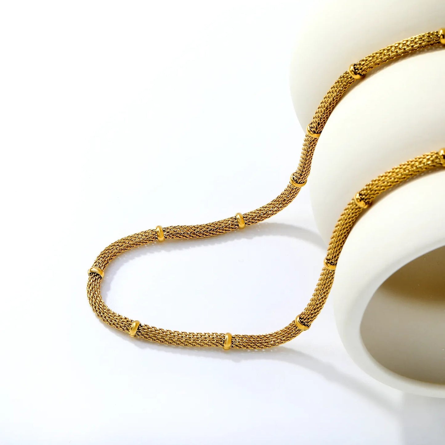 Waterproof Stainless Steel Woven Necklace | High-End Professional Jewelry