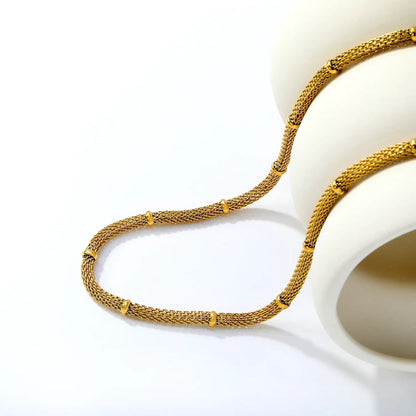 Waterproof Stainless Steel Woven Necklace | High-End Professional Jewelry