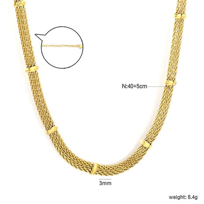 Waterproof Stainless Steel Woven Necklace | High-End Professional Jewelry