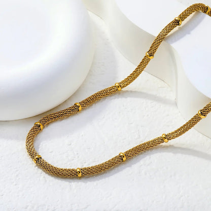 Waterproof Stainless Steel Woven Necklace | High-End Professional Jewelry