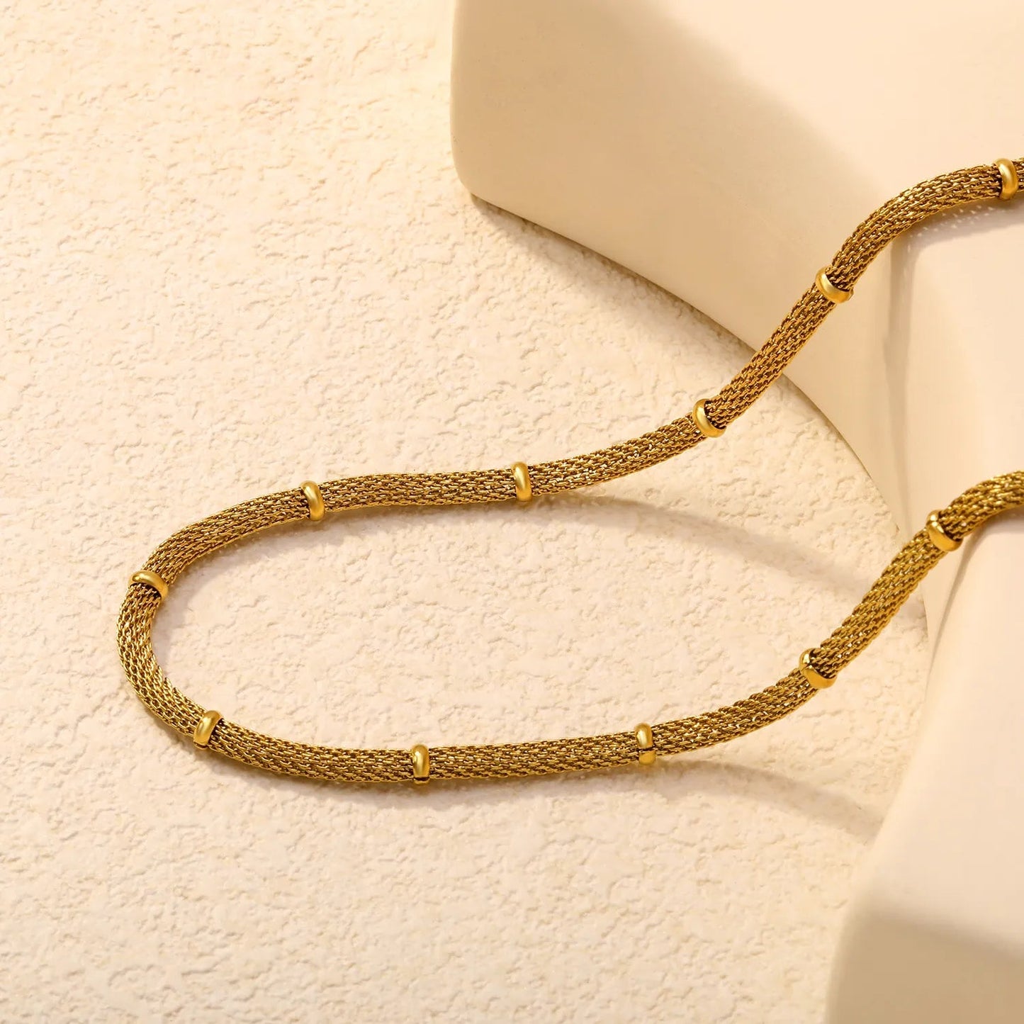 Waterproof Stainless Steel Woven Necklace | High-End Professional Jewelry
