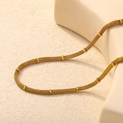 Waterproof Stainless Steel Woven Necklace | High-End Professional Jewelry