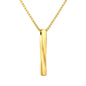 Wholesale 304L Stainless Steel 5x40mm Bar Pendant Necklace