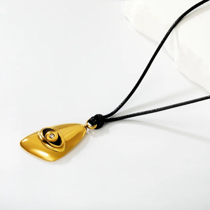 Wholesale 304L Stainless Steel Evil Eye Cord Necklace 60+5cm