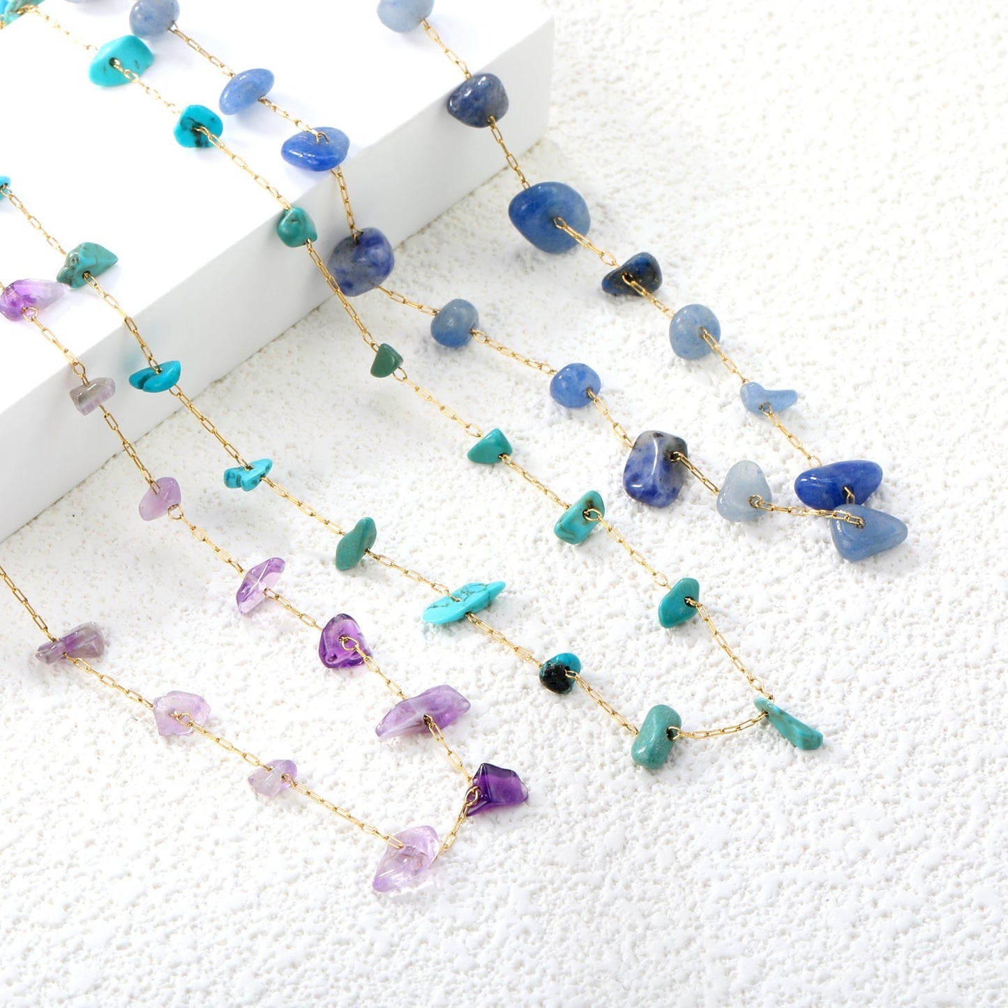 Wholesale Stainless Steel Amethyst Necklace | Healing Stone Jewelry Bulk