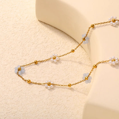 Wholesale Stainless Steel Flower Necklace | Summer Beach Jewelry Bulk