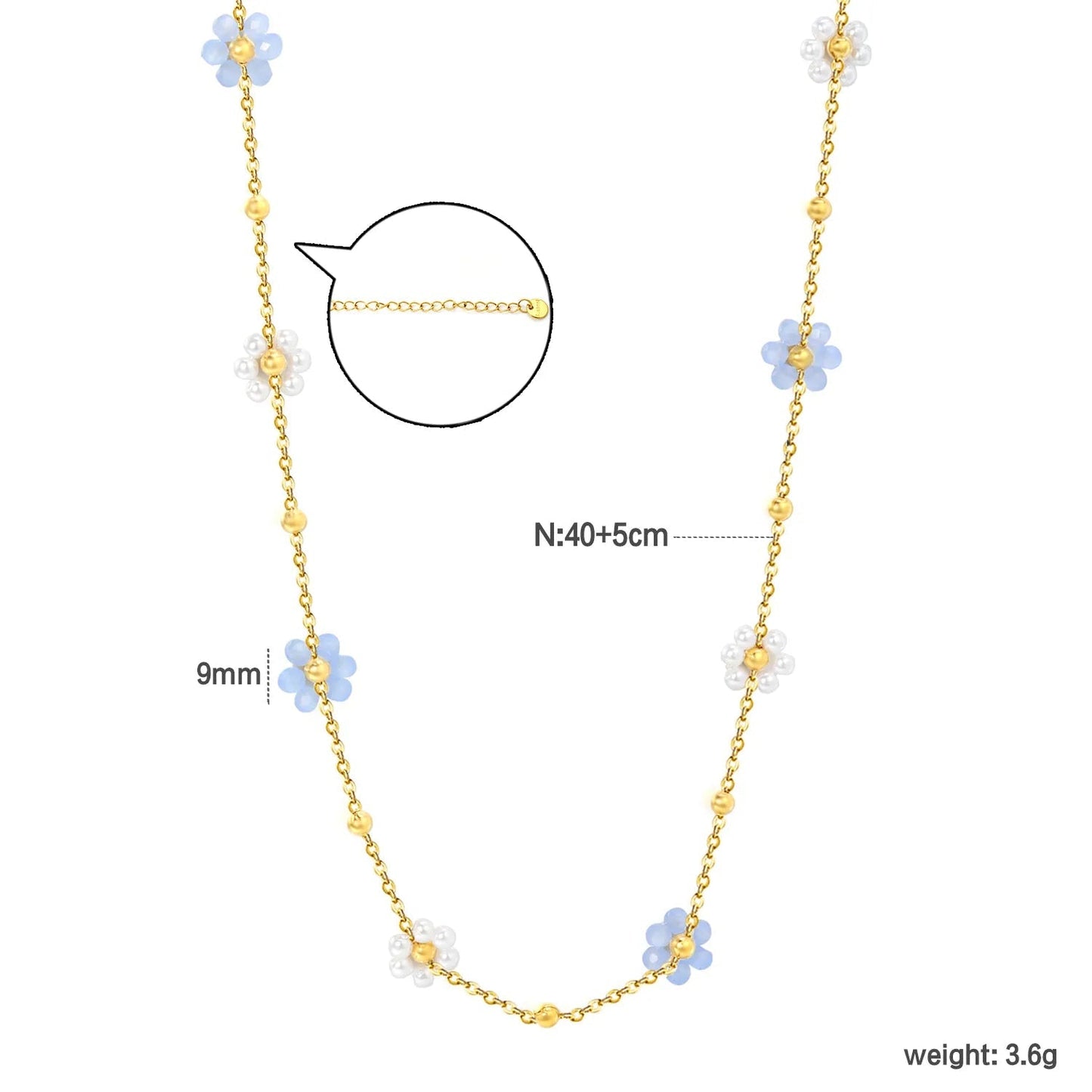 Wholesale Stainless Steel Flower Necklace | Summer Beach Jewelry Bulk