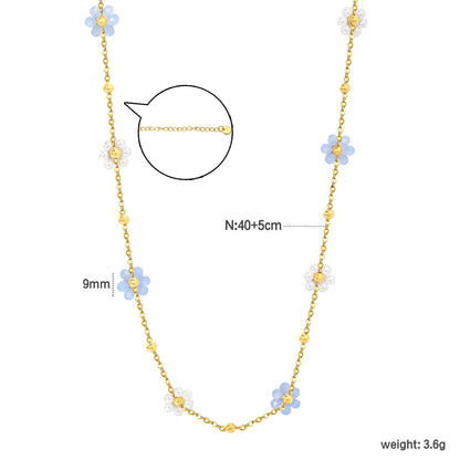 Wholesale Stainless Steel Flower Necklace | Summer Beach Jewelry Bulk