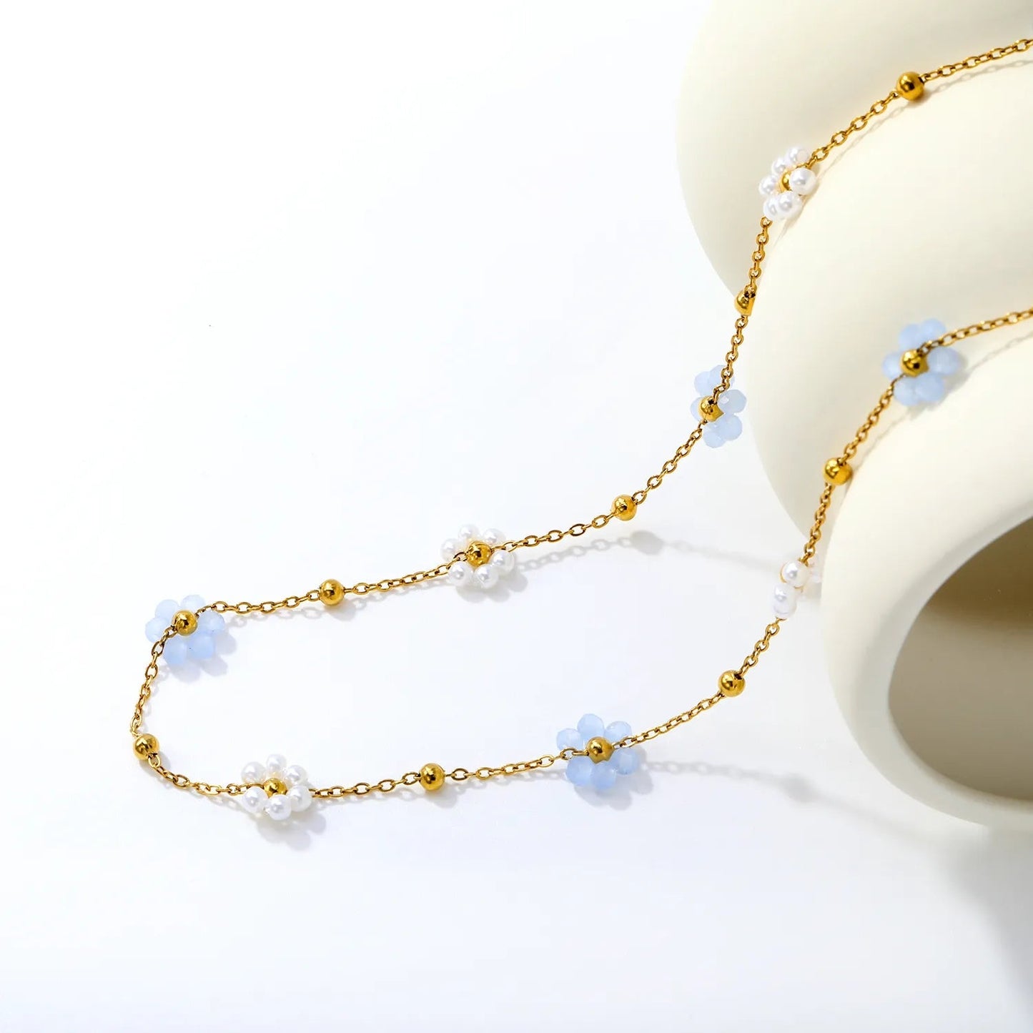 Wholesale Stainless Steel Flower Necklace | Summer Beach Jewelry Bulk