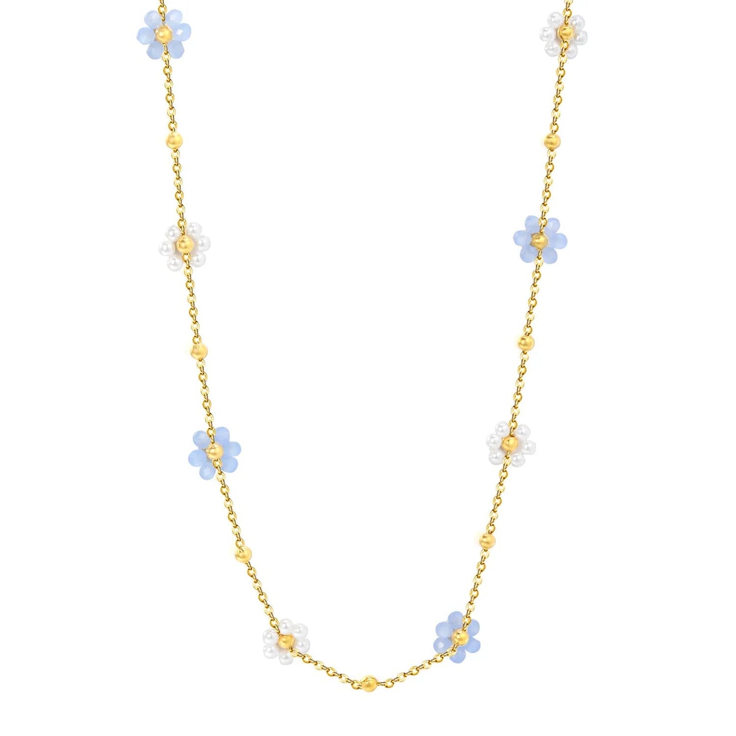 Wholesale Stainless Steel Flower Necklace | Summer Beach Jewelry Bulk