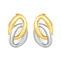 Wholesale Interlocking Hoop Earrings Two-Tone Gold & Silver - Jacey JewelryHigh-resolution on white background