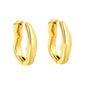 Wholesale Stainless Steel 18K Gold Plated Irregular Solid U Shape Stud EarringsHigh-resolution on white background