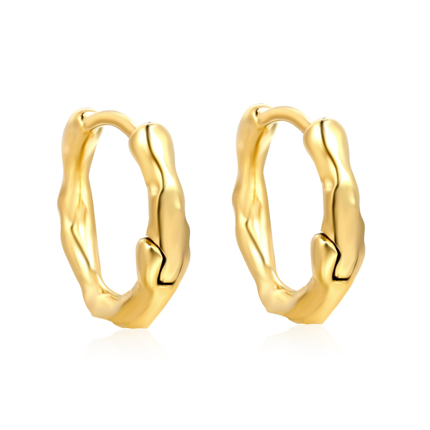 Wholesale Stainless Steel 18K Gold Plated Round Tree Branches Pattern Stud EarringsHigh-resolution on white background