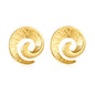 Wholesale Stainless Steel Luxe Spiral Ram Horn Stud EarringsHigh-resolution on white background