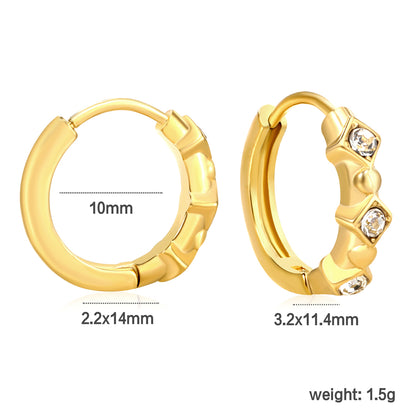 Wholesale Stainless Steel Modern Rhombus and Pearl Hoop Earringsdimension diagram with measurements_cz