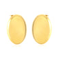 Wholesale Waterproof 18K PVD Gold Plated High Polish Oval StudsHigh-resolution on white background