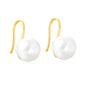 Wholesale Waterproof 18K PVD Gold Plated Minimalist Pearl DanglesHigh-resolution on white background