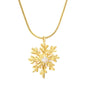 Winter Wonderland Snowflake Pendant Necklace | Tarnish-Free Gold Hypoallergenic