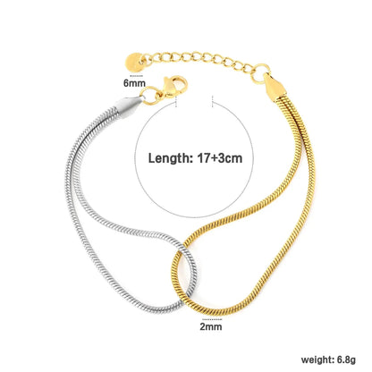 Minimalist 304L Stainless Steel Snake Bracelet | Daily Essentials