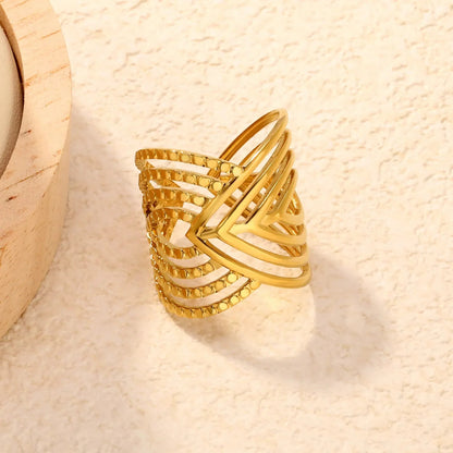 Ins Style 304L Stainless Steel Triangle Ring | Bold Geometric Statement