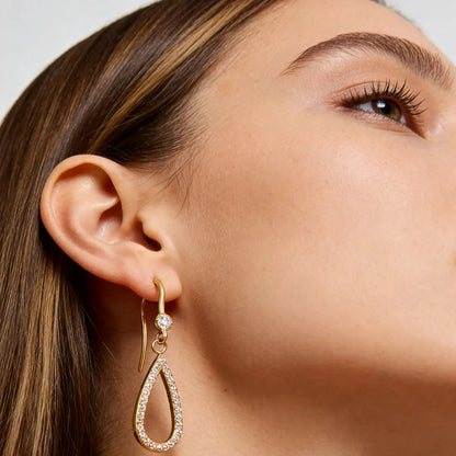 Tarnish-Free Stainless Steel Waterdrop Earrings | Classic Gold Jewelry