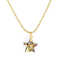 Embrace Coastal Mystique with an Iridescent Abalone Shell Star Eye Chain