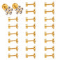 Wholesale Multicolored Gem Adorned Golden Flower Stud Earrings
