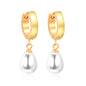 Wholesale 18K Gold Teardrop Pearl Dangle Earrings Bulk