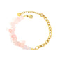 18K PVD Gold Plated Amethyst Chip Paperclip Chain Bracelet Non-Tarnish