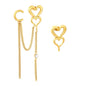 Sweet-Chic Rebellion: Asymmetric Long Woven Chains & Cutout Hearts